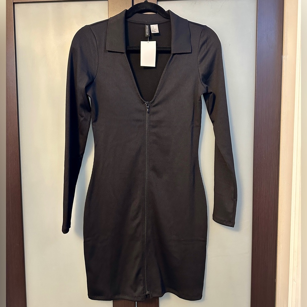 NWT Divided H&M Black Bodycon Dress Size M